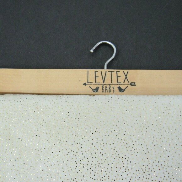 Levtex Baby Blanket Little Arrows Cream Sparkle Glitter Soft Plush Unisex Crib - Picture 3 of 4